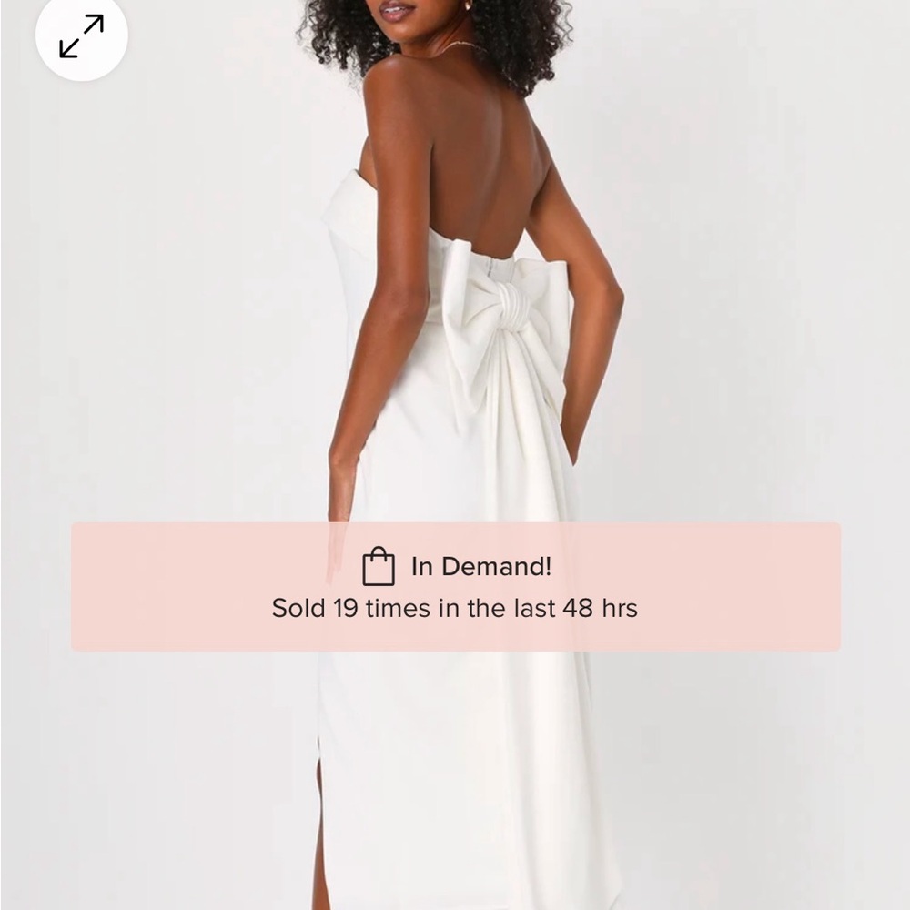 Lulu's White Strapless Dress